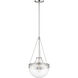 Clarra 1 Light 12 inch Polished Nickel Indoor Pendant Ceiling Light